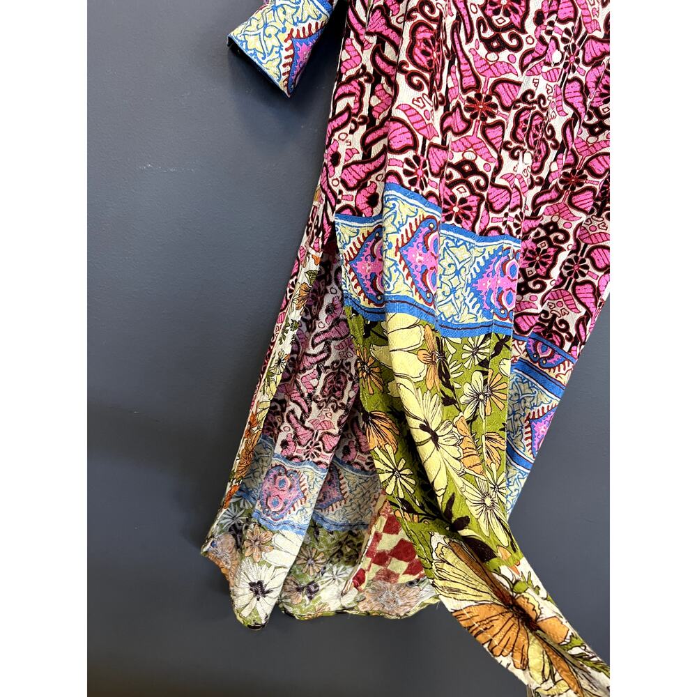 Free People Jackie Printed Button Down Maxi Dress Size Medium - Picture 3 of 5